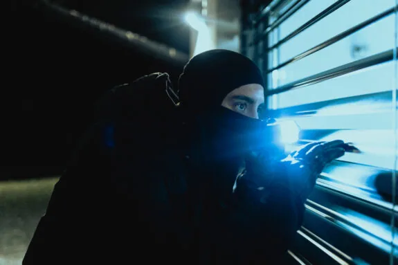 Robber in action